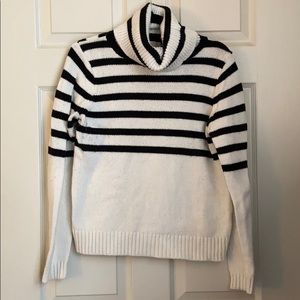 Jcrew striped cowl neck sweater